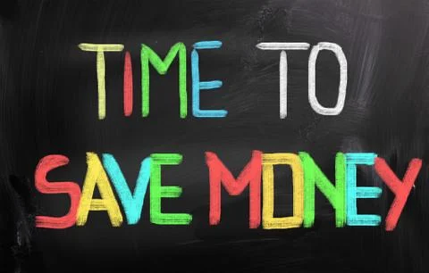 Time to save money concept Illustrazione stock