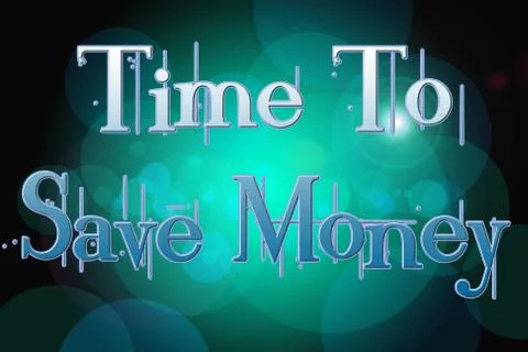 Time to save money concept Stock Illustration