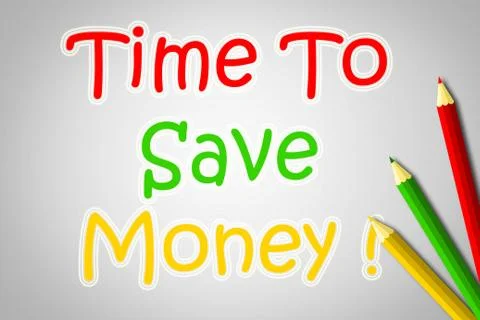 Time to save money concept Stock Illustration