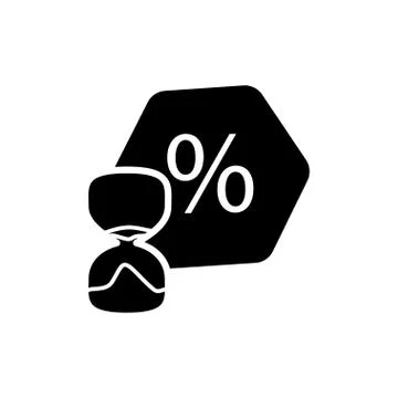 Time saving black icon on white background Stockillustratie