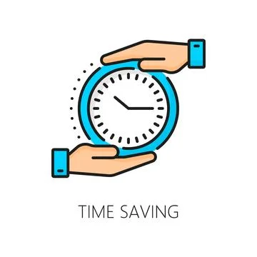 Time saving, CMS content management system icon Stock Illustration