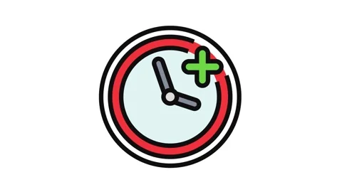 Time saving color icon animation Stock Footage 326115841