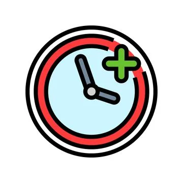 Time saving color icon vector illustration Stock Illustration