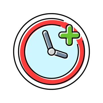 Time saving color icon vector illustration Illustrazione stock