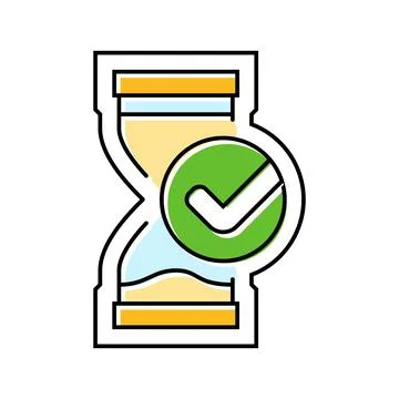Time saving color icon vector illustration Stock Illustration
