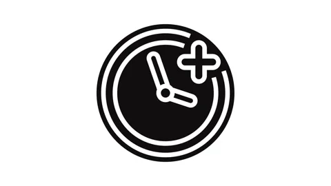 Time saving glyph icon animation Stock Footage 326141993