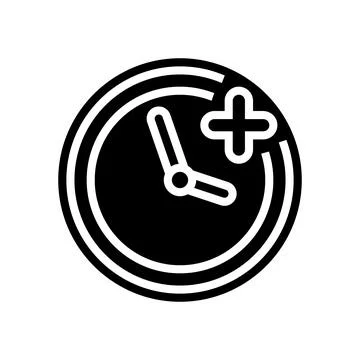 Time saving glyph icon vector illustration Illustrazione stock