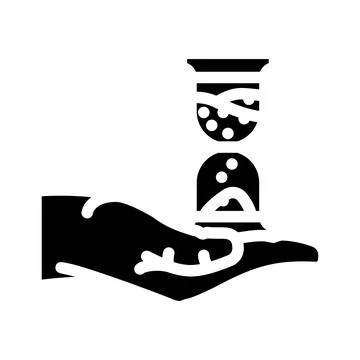 Time saving glyph icon vector illustration Stock Illustration