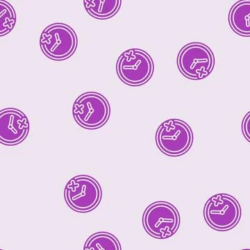 Time saving glyph seamless pattern Stock Illustration