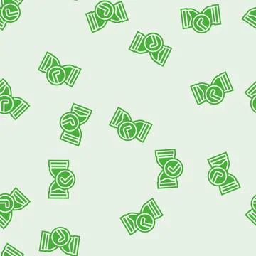 Time saving glyph seamless pattern Stock Illustration