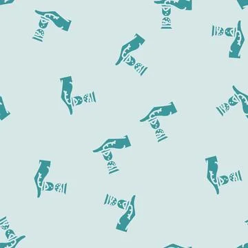 Time saving glyph vector seamless pattern Stock Illustration