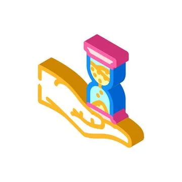 Time saving isometric icon vector illustration Stock Illustration