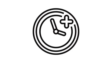 Time saving line icon animation Stock Footage 326123091