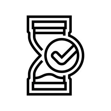 Time saving line icon vector illustration Stock Illustration