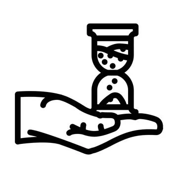 Time saving line icon vector illustration Stock Illustration