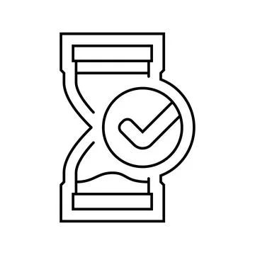 Time saving line icon vector illustration Illustrazione stock