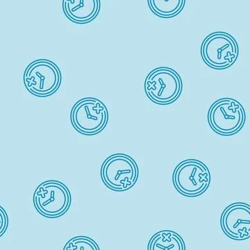 Time saving line seamless pattern Stock Illustration