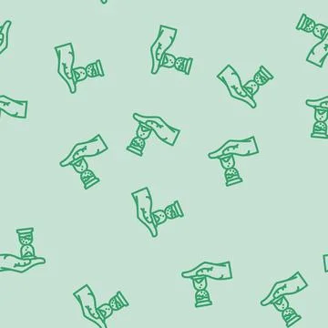 Time saving line vector seamless pattern Stock Illustration