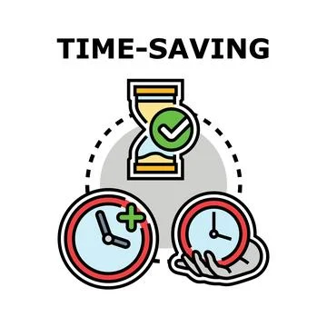 Time saving strategy for efficient business management Stock Illustration