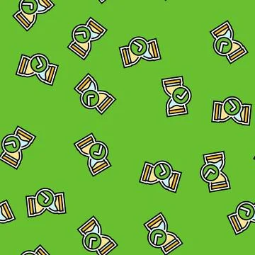 Time saving vector seamless pattern Stock Illustration