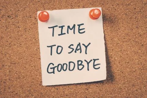 Time to say goodbye Stock Photos