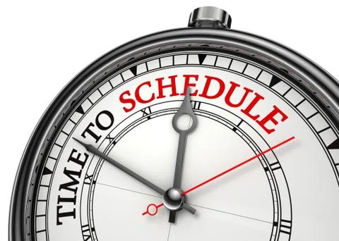Time to schedule concept clock Stock Illustration