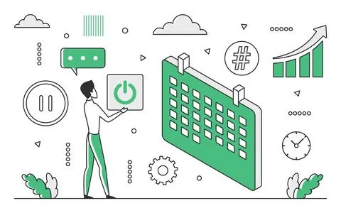 Time schedule program Illustration