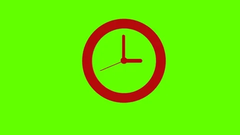 Time schedule red set icon 3d illustration rotation Stock Footage 278199556