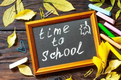 Time to School. Back to school concept. Education background. Foto stock