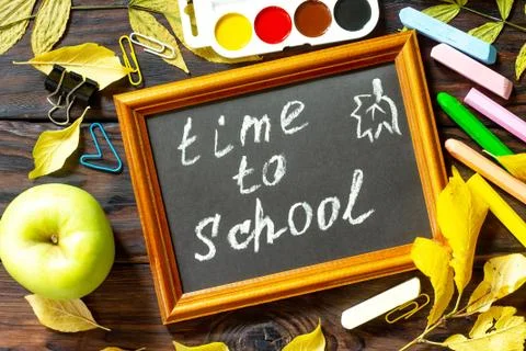Time to School. Back to school concept. Education background. Foto stock