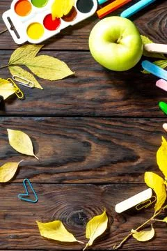 Time to School. Back to school concept. Education background. Stock Photos