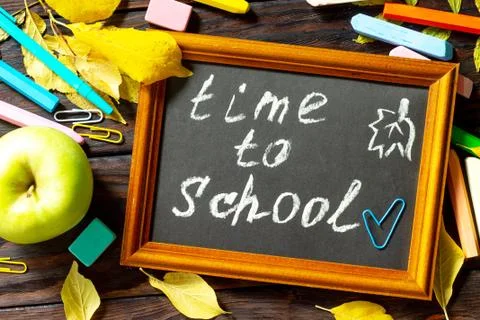 Time to School. Back to school concept. Education background. Foto stock