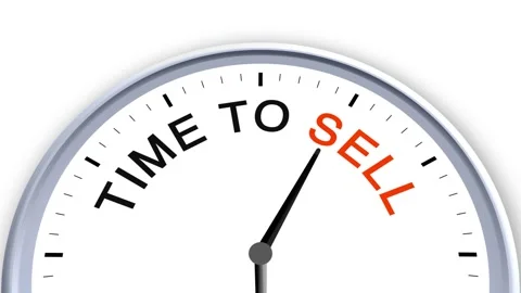Time to Sell Word or Text on Clock Moving Fast for Time Concept Stock Footage 284238674