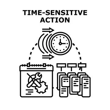 Time sensitive action planning progress concept Illustrazione stock