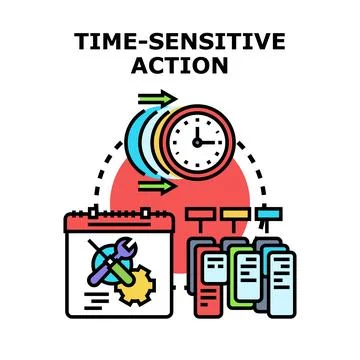 Time sensitive action planning progress concept Stock Illustration