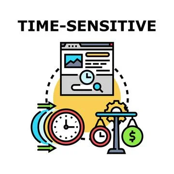 Time sensitive concept illustrating urgency, value, and deadlines Stock Illustration