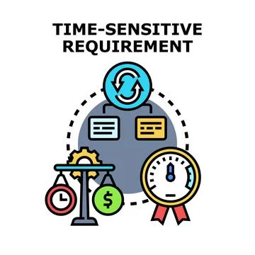 Time sensitive requirement concept illustrating urgent business task manageme Stock-Illustration