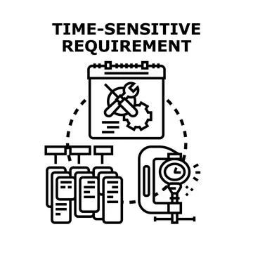 Time sensitive requirement planning deadline management concept Stock Illustration