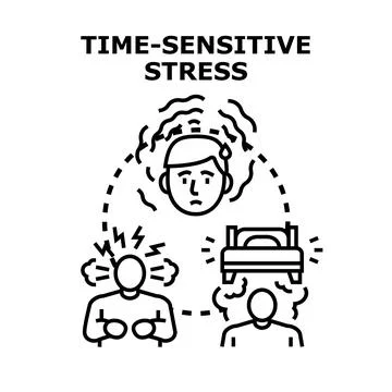 Time sensitive stress concept for deadline pressure Stock Illustration