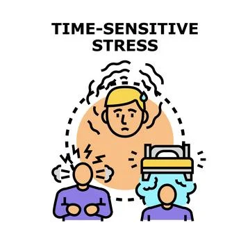 Time sensitive stress concept for deadline pressure Stock Illustration