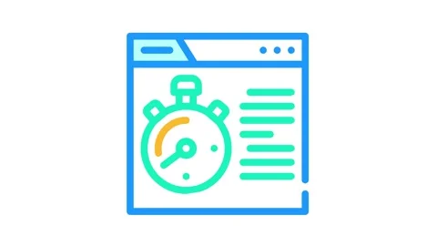 Time for seo optimization color icon animation Stock Footage 156654312