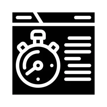 Time for seo optimization glyph icon vector illustration イラスト素材