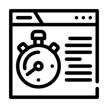 Time for seo optimization line icon vector illustration Illustrazione stock