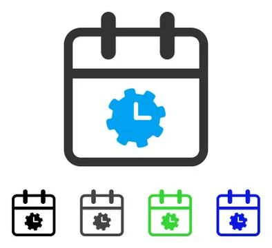 Time Service Day Flat Icon Stock-Illustration
