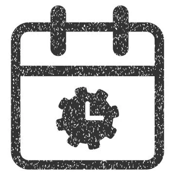 Time Service Day Grainy Texture Icon Stock-Illustration