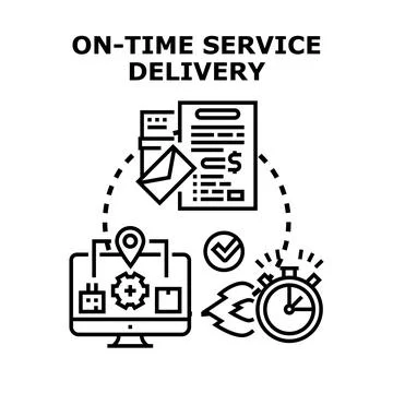 On time service delivery providing efficient logistics support 库存插图