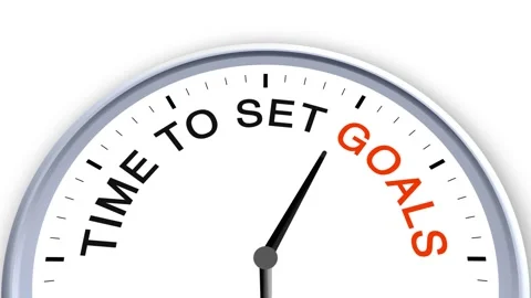 Time To Set Goals Word or Text on Clock Moving Fast for Time Concept Stock Footage 284230042