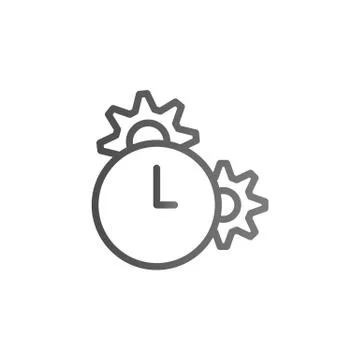 Time, setting color gradient vector icon Stock Illustration