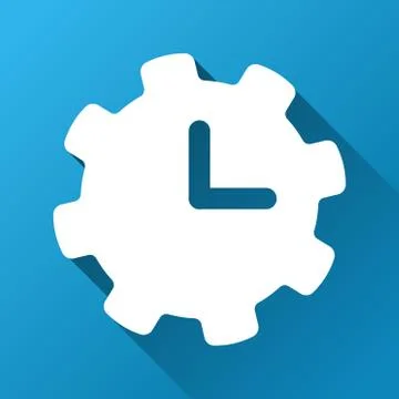 Time Settings Gradient Square Icon Stock-Illustration
