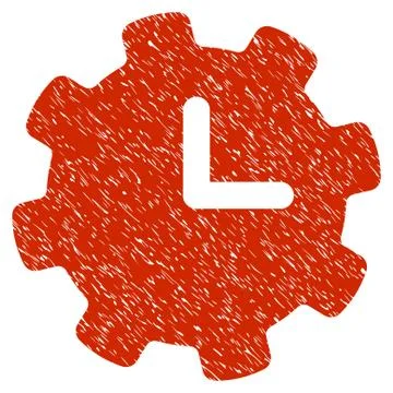 Time Settings Grunge Icon Stock-Illustration
